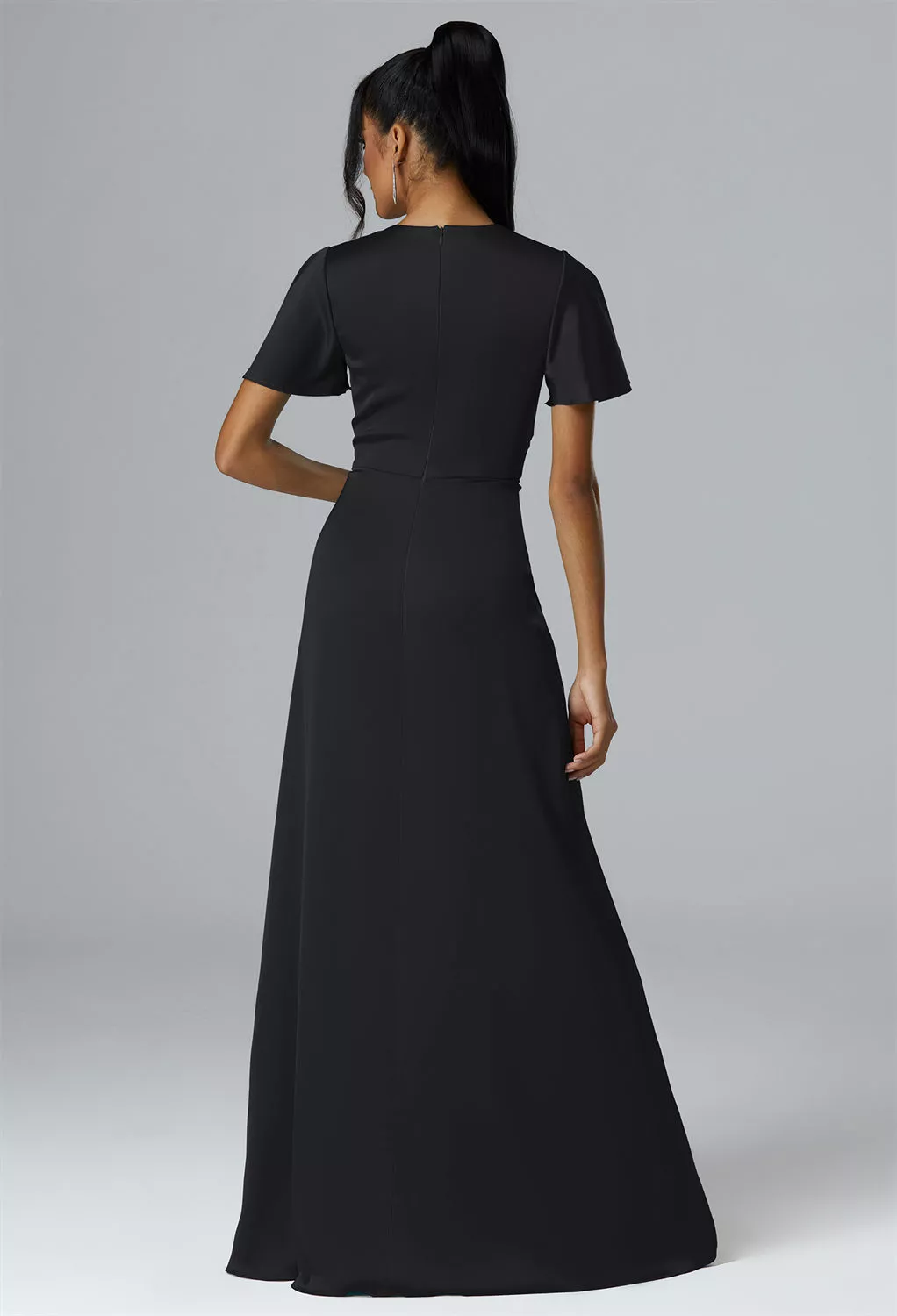 AW Scarlett Black Metallic  Maternity Bridesmaid Dresses